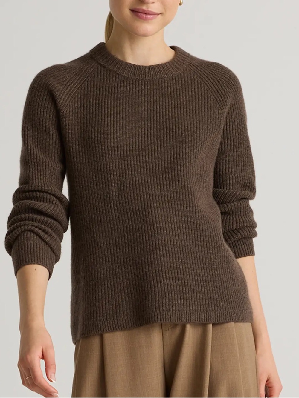 Quince Mongolian Cashmere Fisherman Crewneck Sweater size XS